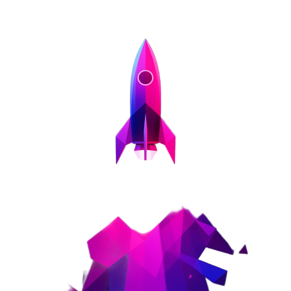Growth rocket illustration